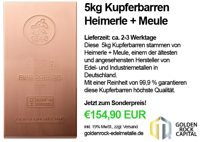 Kupferbarren 5kg